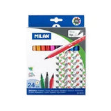 Milan Box of 24 Water Based Fiber Pens 80159