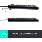 Mk120 Logitech Wired Keyboard And Mouse English/Arabic-Keyboard Mouse-Logitech-Star Light Kuwait