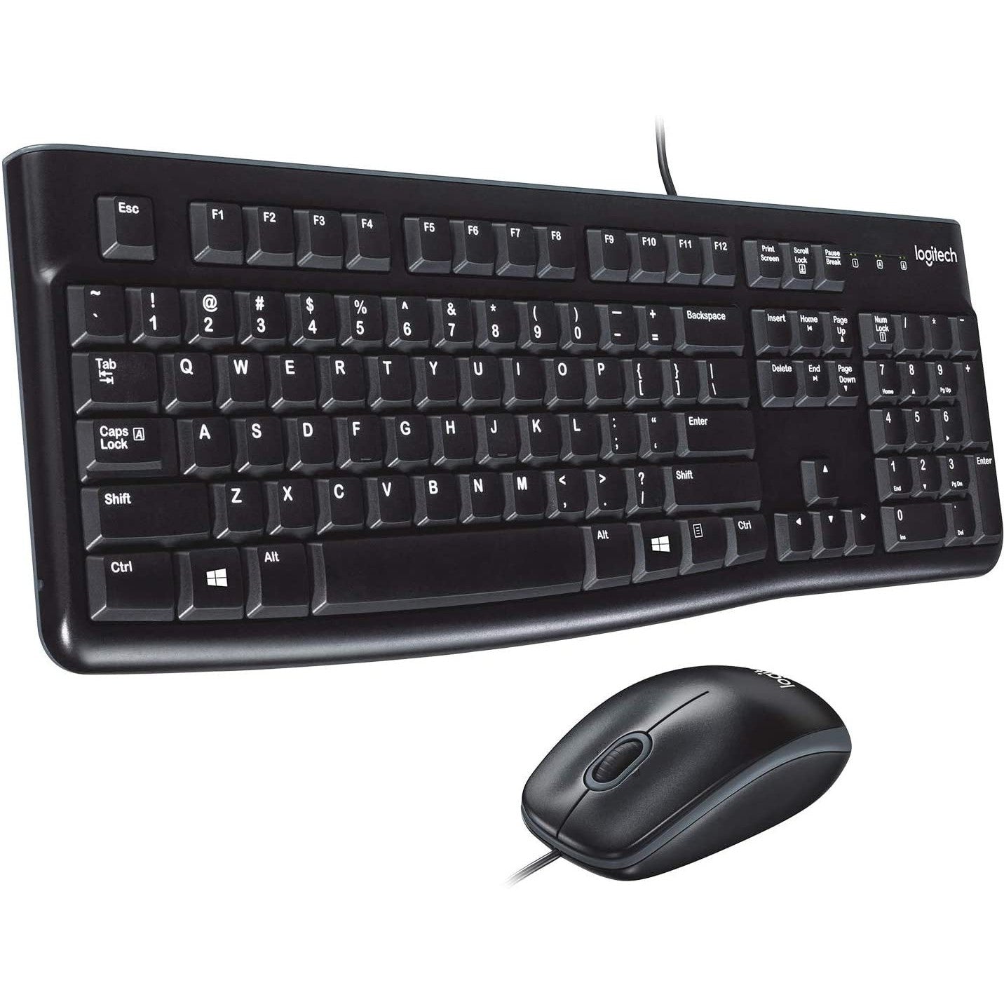 Mk120 Logitech Wired Keyboard And Mouse English/Arabic-Keyboard Mouse-Logitech-Star Light Kuwait