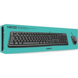 Mk120 Logitech Wired Keyboard And Mouse English/Arabic-Keyboard Mouse-Logitech-Star Light Kuwait