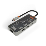 Mowsil 6-in-1 USB-C Hub Docking Station 4K@60Hz HDMI 100W PD RJ45 2×USB 3.0 & USB-C Data MacBook iPad