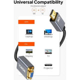 Mowsil HDMI to VGA Adapter | 1080p Full HD Plug & Play Converter for PC, Laptop, Projector & Monitor