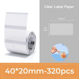 NIIMBOT B21, B1, B3S Clear Transparent labels 40x20mm-320pcs