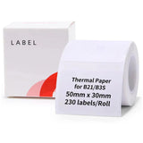ملصق NIIMBOT الأبيض لطرازات B21، B1، B3S، مقاس 50×30 مم - 230 قطعة