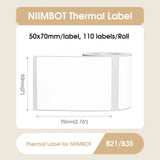 ملصق NIIMBOT الأبيض لـ B21، B1، B3S 50x70 مم - 110 قطعة