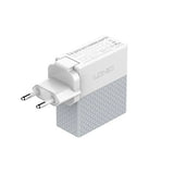 شاحن جداري سريع LDNIO A2620C - 65 واط / USB-A / Type-C / أبيض
