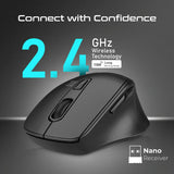 PROMATE Samit Ergonomic Silent Click Wireless Mouse - 2200dpi / Black