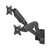 GameOn GO-5008 Economy Spring-Assisted Wall Mounted Dual Monitor Arm - 17"-32" / Black