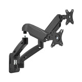 GameOn GO-5008 Economy Spring-Assisted Wall Mounted Dual Monitor Arm - 17"-32" / Black