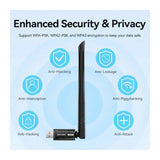 Vention AX900 USB Wi-Fi Dual Band Adapter With High Gain Antenna - Black