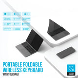 Pawa Portable Foldable Wireless Keyboard With Touchpad - Black/Grey