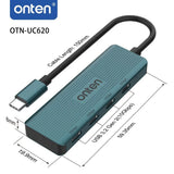 ONTEN Original OTN-UC620 USB-C 3.2 Gen 2 4-Port 10G Hub