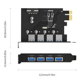 بطاقة توسعة ORICO ذات 4 منافذ USB 3.0 PCI-E