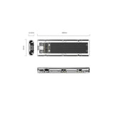 علبة أقراص SSD من نوع Nvme M.2 من سبائك الألومنيوم من ORICO باللون الأسود