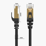 كابل إيثرنت ORICO CAT7 بسرعة 10000 ميجابت في الثانية (PUG-C7) - 10 أمتار / أسود