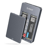 ORICO Dual-bay M.2 NGFF SATA SSD Enclosure - Gray
