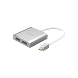 ORICO Mini DP to Dual DP M/F HD Adapter - Silver
