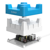 ORICO Smart Desktop Charger With Phone & Tablet Stand - 4 Port USB / 20W / Blue & White