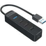 ORICO TWU32-4A-BK-EP USB 3.0 Hub + 3 x USB 2.0 5Gbps Cable 15 cm, 4A, Black