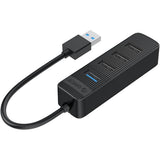 ORICO TWU32-4A-BK-EP USB 3.0 Hub + 3 x USB 2.0 5Gbps Cable 15 cm, 4A, Black