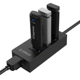 موزع USB من أوريكو - منفذ USB 3.0 ثلاثي المنافذ / منفذ LAN / أسود