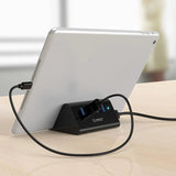 موزع USB من أوريكو - منفذ USB 3.0 رباعي المنافذ / أسود