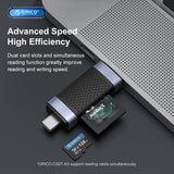 قارئ بطاقات Orico AC3 ثنائي الرأس USB-A 3.0 USB-C