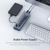 Orico BT2U3 10-Port USB3.0 Hub with Individual Switches Powered