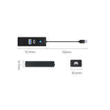 موزع Orico PWCUR USB 3.0 مع محول شبكة جيجابت USB-C RJ45