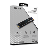 محرك أقراص الحالة الصلبة PNY CS2230 بسعة 1 تيرابايت من نوع M.2 NVMe PCIe Gen3x4، سرعة قراءة تصل إلى 3300 ميجابايت/ثانية، سرعة كتابة تصل إلى 2600 ميجابايت/ثانية