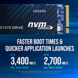 محرك أقراص الحالة الصلبة الداخلي PNY CS2230 بسعة 500 جيجابايت من نوع M.2 NVMe