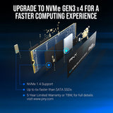 محرك أقراص الحالة الصلبة الداخلي PNY CS2230 بسعة 500 جيجابايت من نوع M.2 NVMe