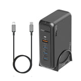 PROMATE GaNPort-140W Power Delivery With Charging Station - 140W / USB-C / USB-A / Black