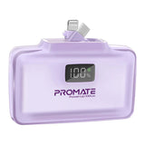 PROMATE PowerUp-10Duo Ultra-Compact Fast Charging Power Bank - 20W / USB-C / Lightning / Purple