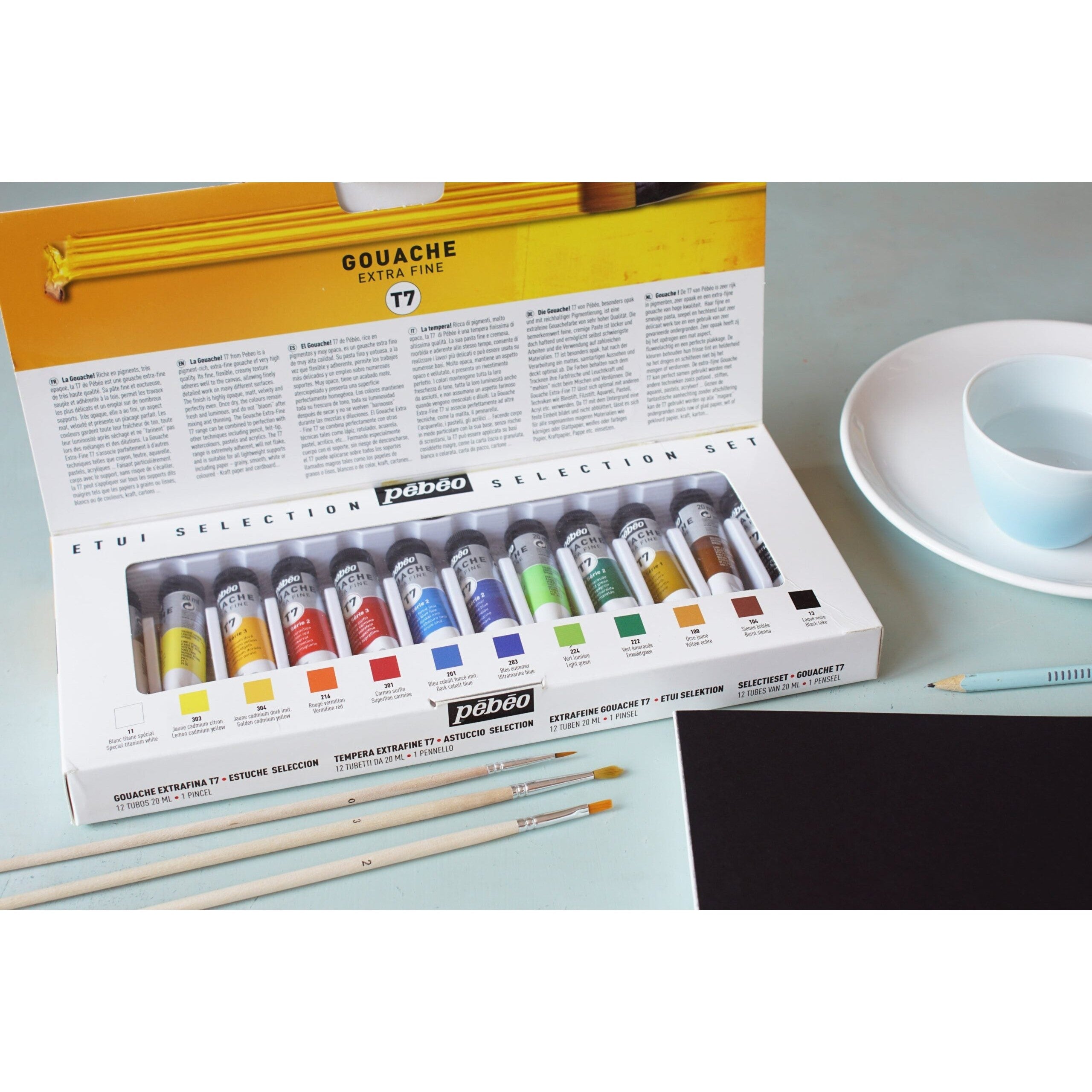Pebeo Designer Extra Fine T7 Paint - Set Of 12-Drawing And Coloring-Pebeo-Star Light Kuwait