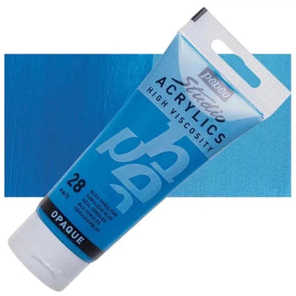 Pebeo Studio Acrylics Paint - 100Ml-Drawing And Coloring-Pebeo-Cerulean Blue-Star Light Kuwait