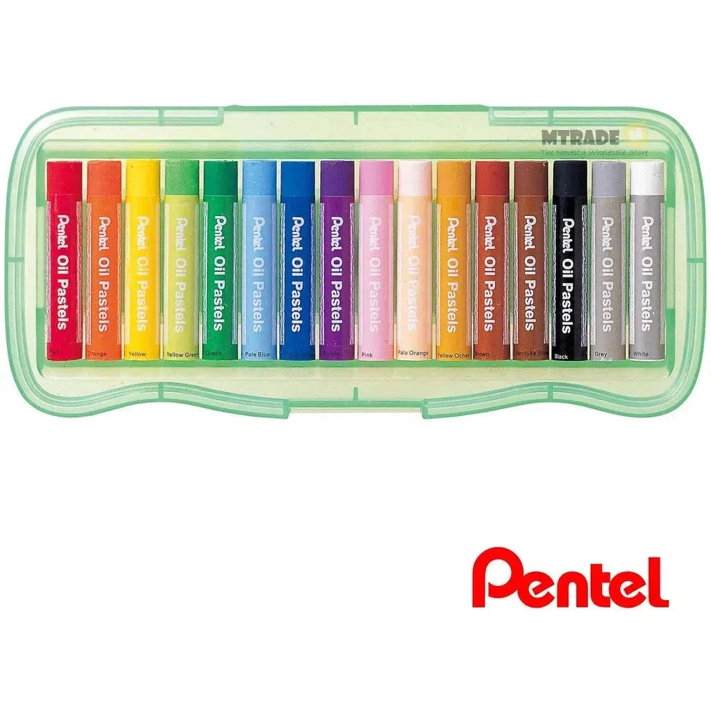 Pentel Ghtp Large Oil Pastels Colors Assorted - Set Of 12-Drawing And Coloring-Pentel-Star Light Kuwait
