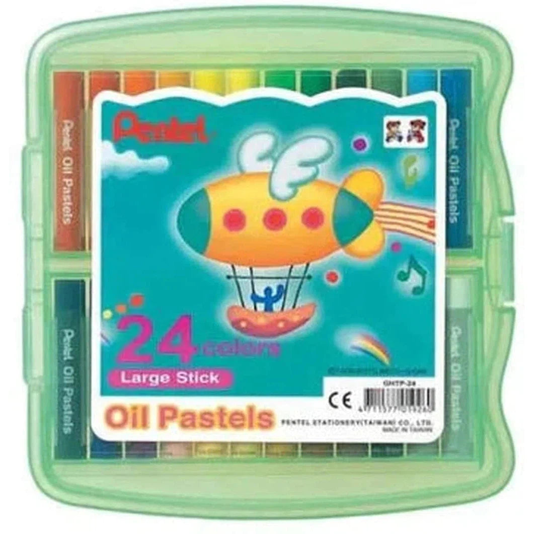 Pentel Ghtp Large Oil Pastels Colors Assorted - Set Of 24-Drawing And Coloring-Pentel-Star Light Kuwait