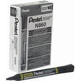 Pentel-N860-Permanent-Marker-Chisel-4.5Mm-Blue/Black-Pens-Other-Black-Star Light Kuwait