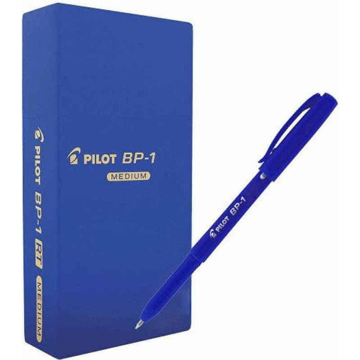 Pilot Ball Pen Bp-1 12 Pc Box-Pens-Pilot-Blue-Star Light Kuwait
