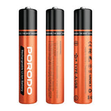 Porodo AA Li-Ion USB-A Rechargeable Battery - 1500mWh / Orange / Pack Of 4