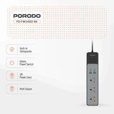 Porodo Power Strip - 3AC / 45W / 300W - Black