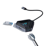 Porodo Gaming 6 In 1 4K HDMI USB-C Hub Gamers Edition - Black