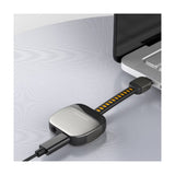 Powerology 2-in-1 USB-C to Aux & USB-C Adapter - 60W / USB-C / Grey