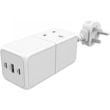 Powerology 65W Power StriP With Dual Power Sockets - White