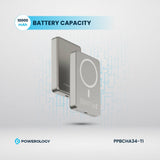 بنك الطاقة Powerology MagSafe - سعة 10000 مللي أمبير / 20 واط PD / رمادي داكن