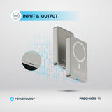بنك الطاقة Powerology MagSafe - سعة 10000 مللي أمبير / 20 واط PD / رمادي داكن