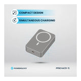 Powerology Magsafe PowerBank - 20000 مللي أمبير / 15 واط / تيتانيوم