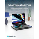 Powerology Multi-Functional Pro Hub Laptop Stand - Black