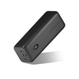 بنك الطاقة Powerology Onyx ثنائي المنافذ USB-C - سعة 30000 مللي أمبير / أسود